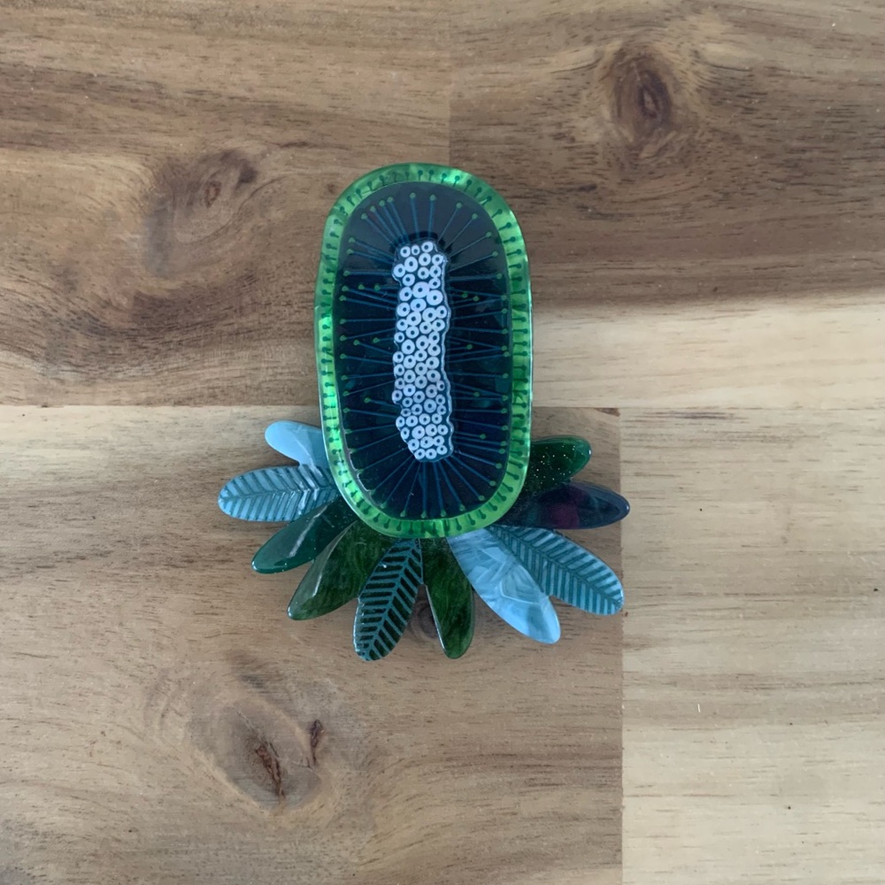 Erstwilder Rhapsody in Blue Brooch flower Pin NWOT